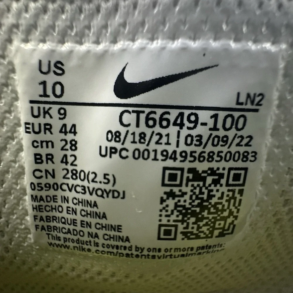 Nike Alpha Menace Pro 3 Football Cleats Mens Size 10 White Black CT6649-100